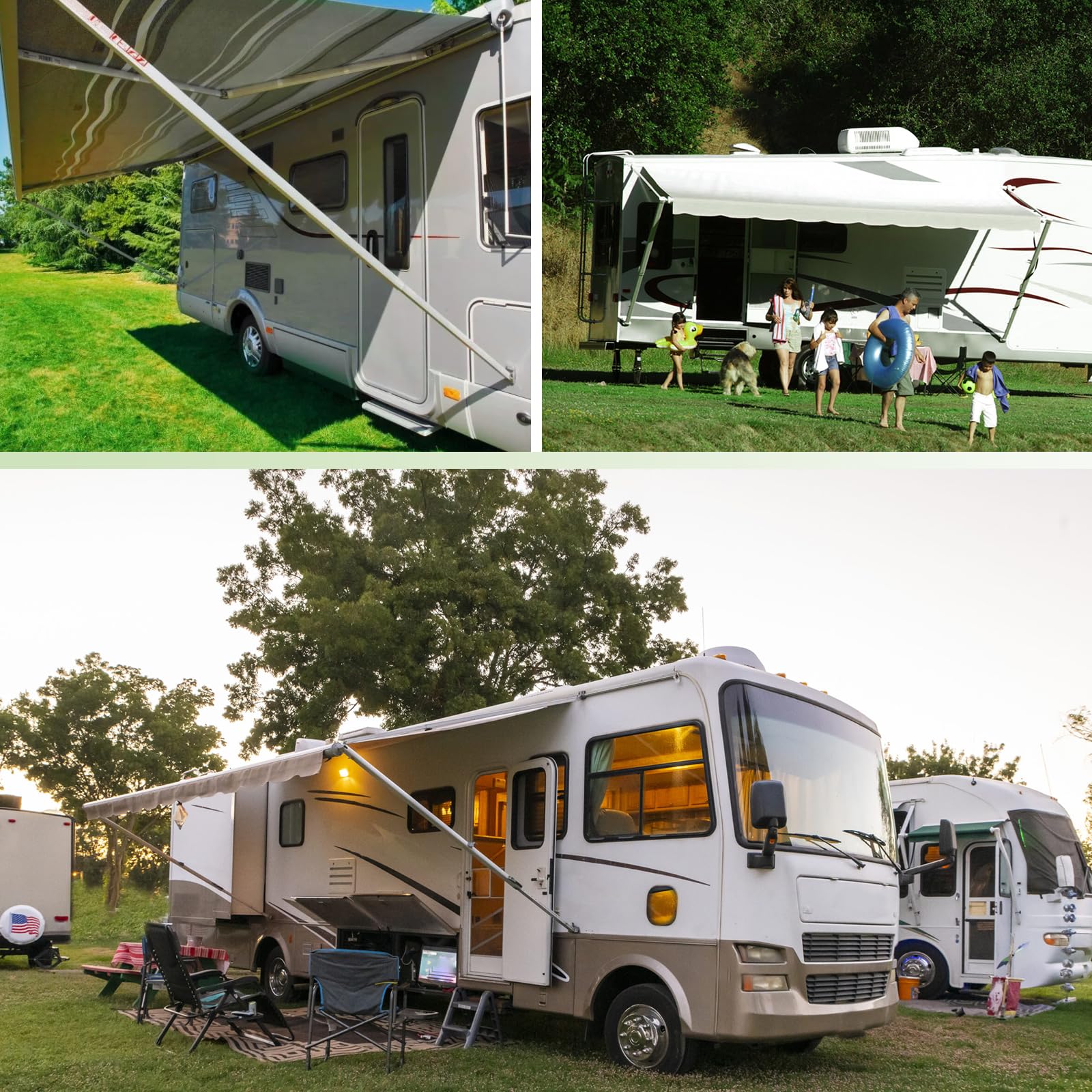 SyunsXoon installed on RV awning illustrating reliable outdoor performance