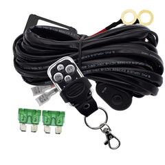 Szdystar front view of wired harness showing ready-to-install connectors and benefits