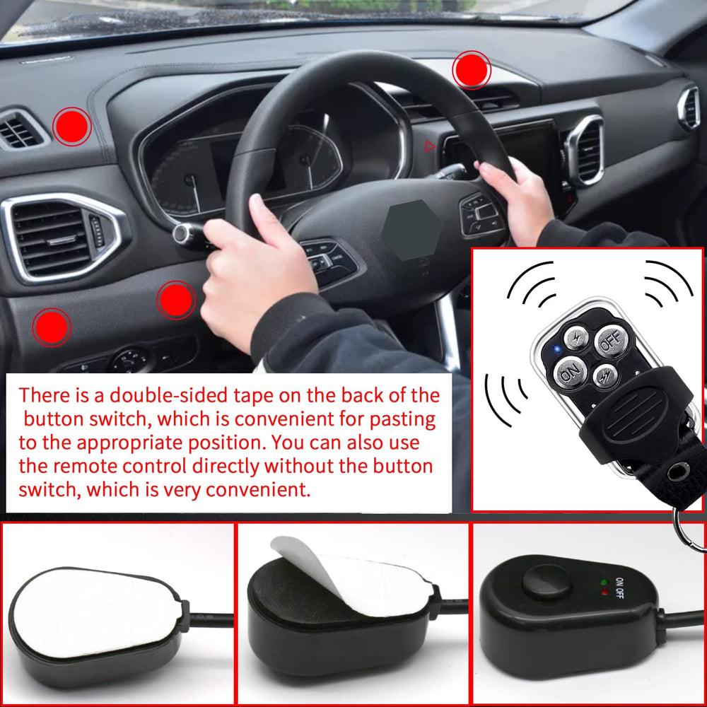 Szdystar harness connected to vehicle battery showing simple professional installation