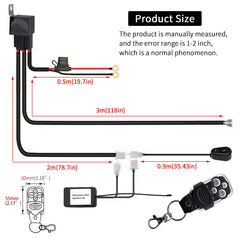 Szdystar remote switch mounted on dash for quick light control and convenience
