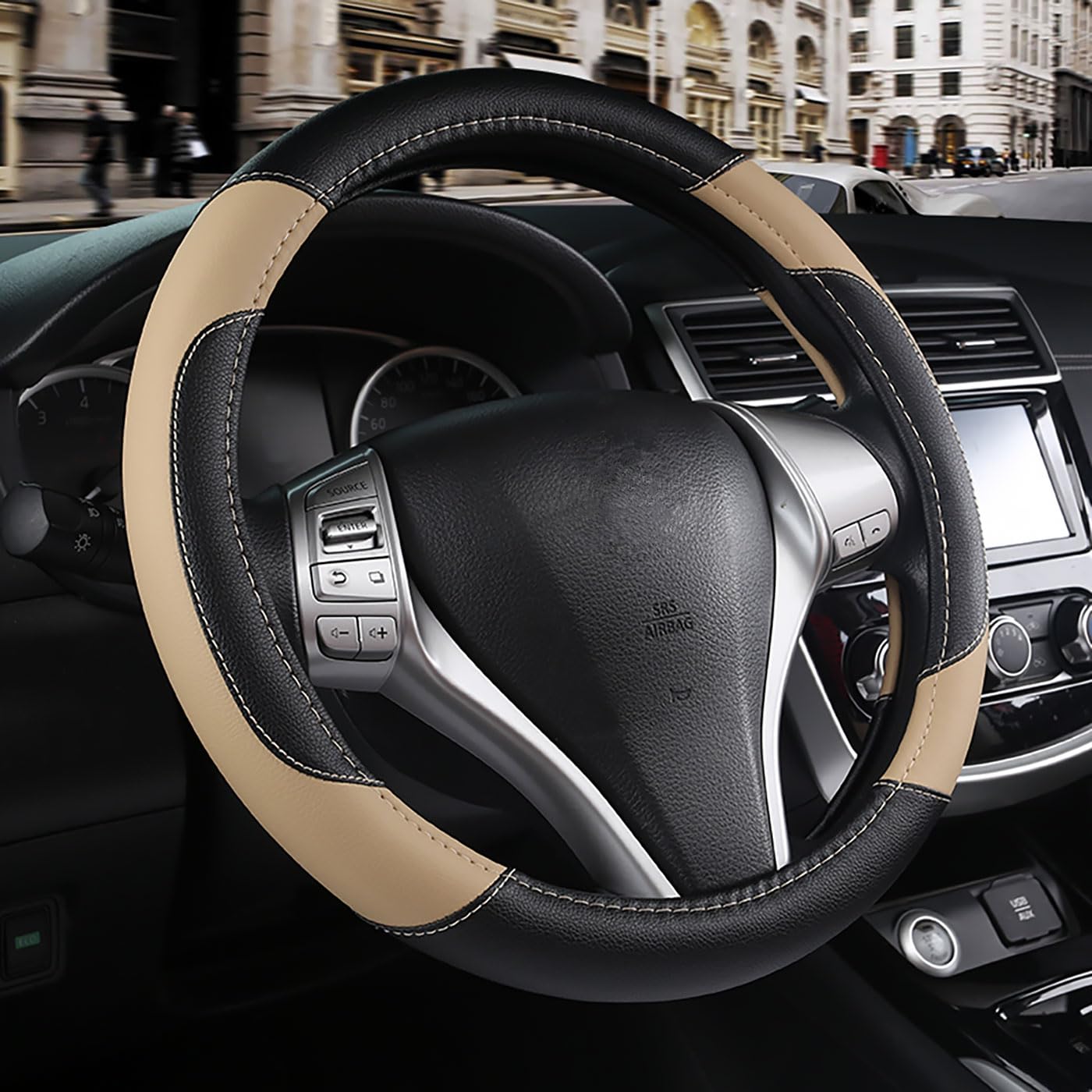 szttswamp front view showing beige cover improving steering grip