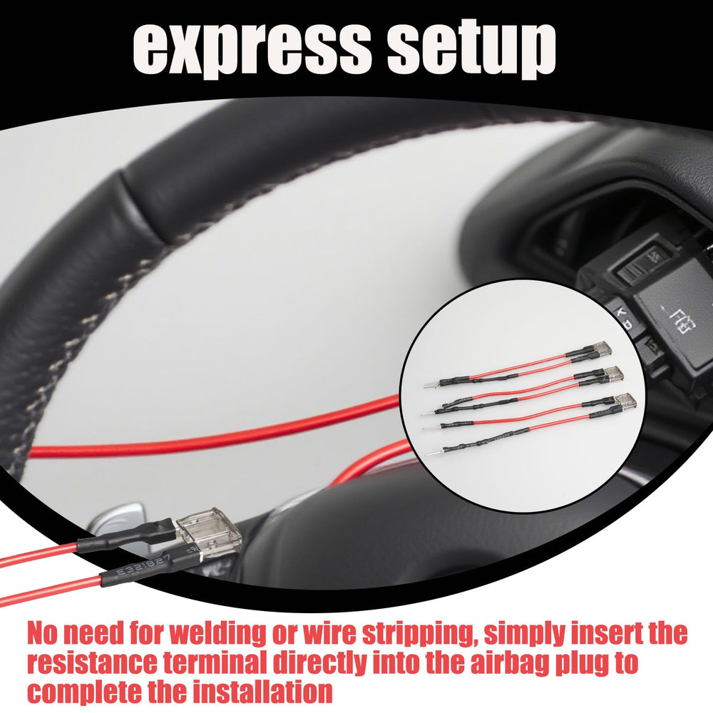 szuenh resistor plugged into steering wheel connector showing fast reset benefit