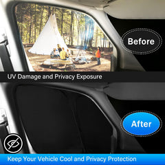 T TGBROS side window cover fitted for full privacy and UV protection