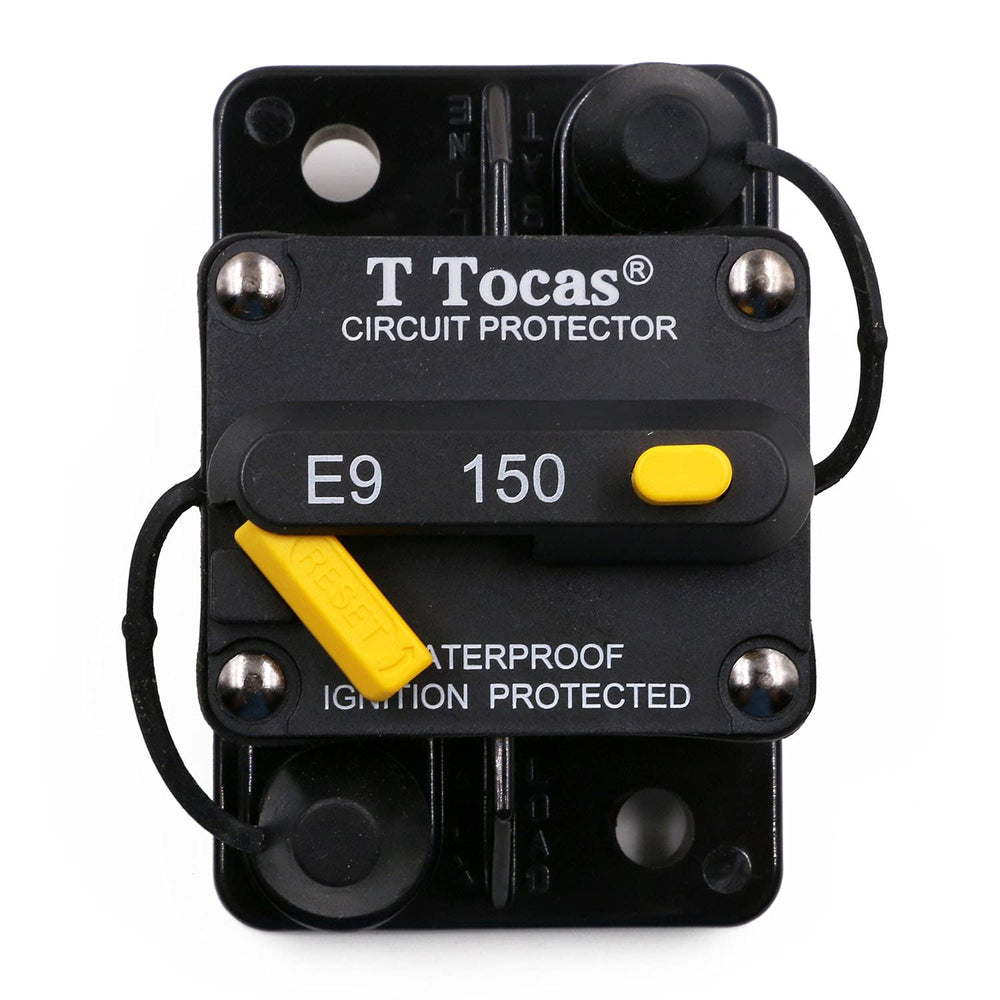 T Tocas packaging and label showing model, ratings, and certification information for buyers