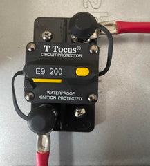 T Tocas terminal close-up with 3/8" studs illustrating secure electrical connections