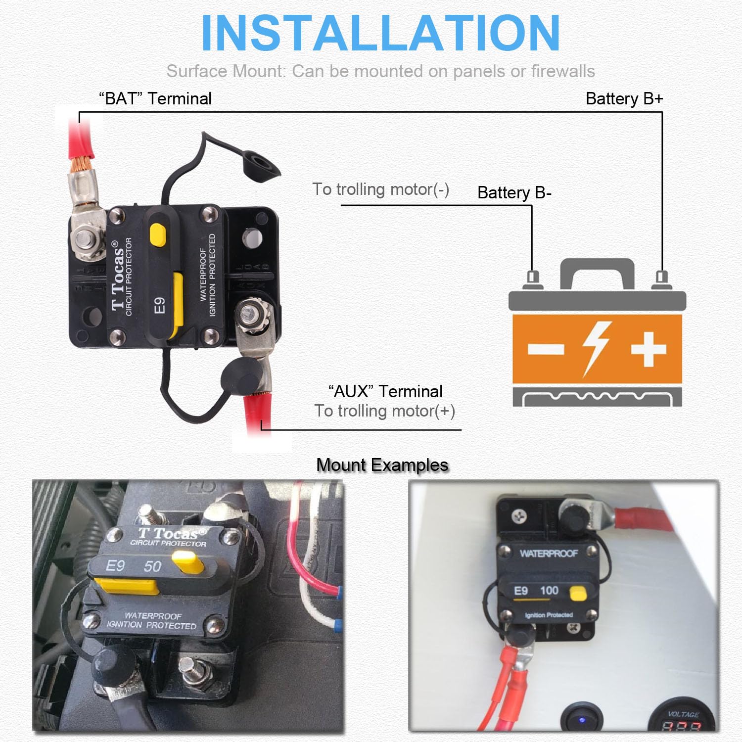 T Tocas mounted in an RV electrical bay showing versatile application benefit