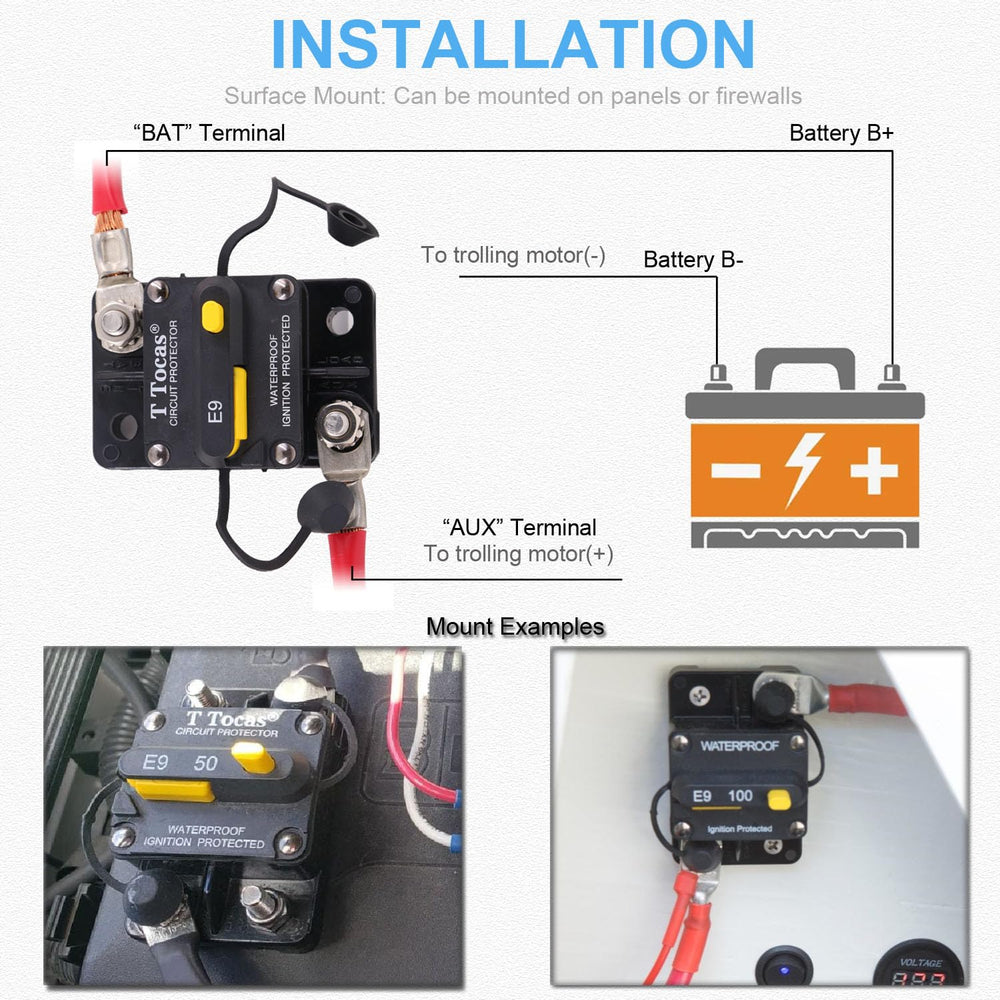 T Tocas mounted in an RV electrical bay showing versatile application benefit
