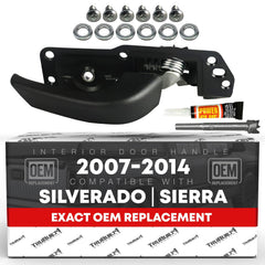 T1A front driver door handle packaging showing ready-to-install replacement benefit