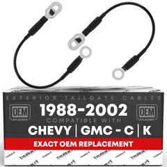 T1A front packaging showing left and right tailgate straps, clear OEM fit benefit