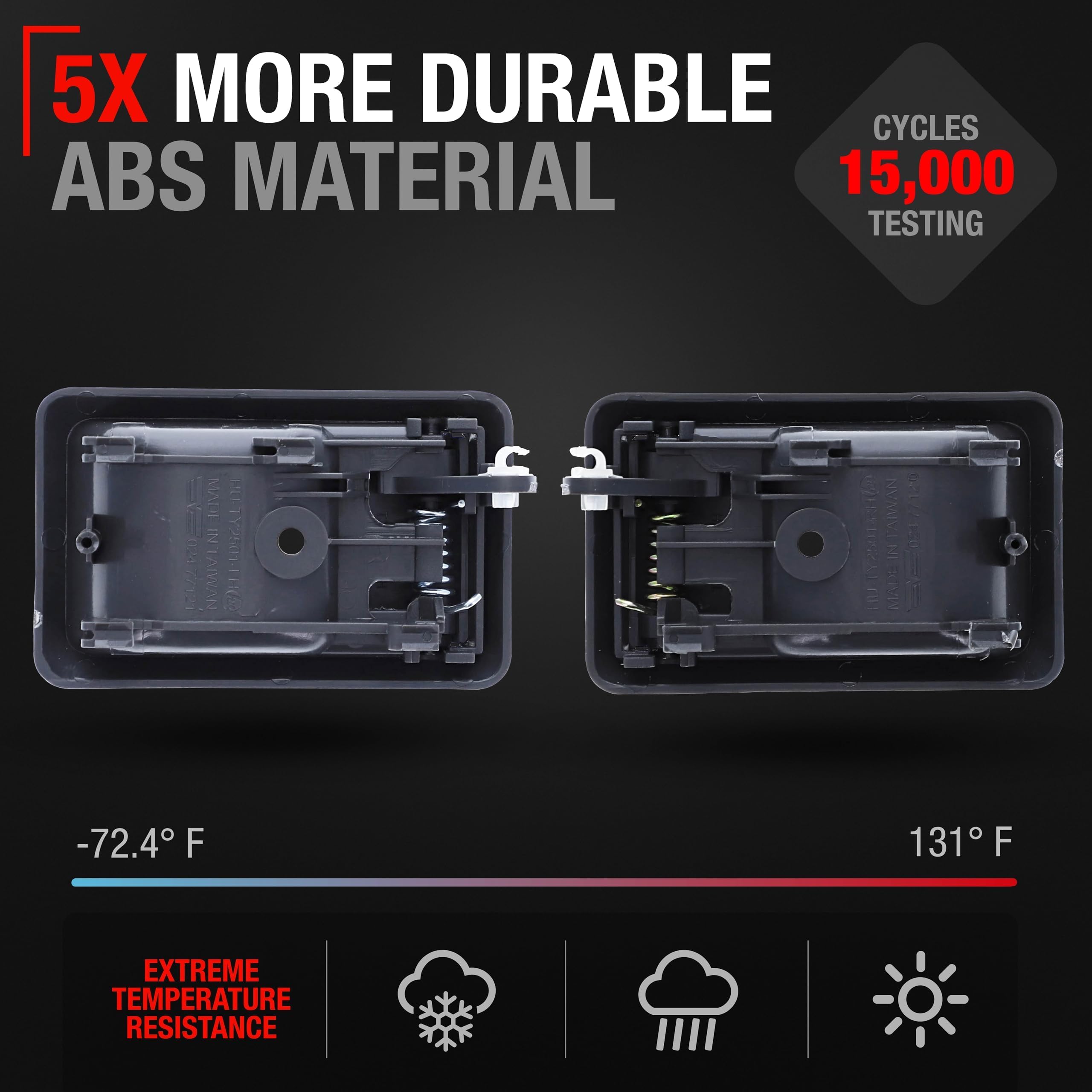 T1A handle installed on a vehicle door panel showing smooth operation benefit