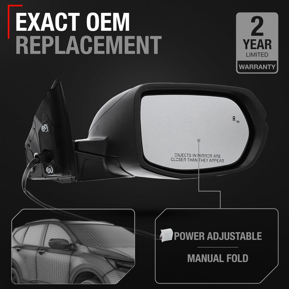 T1A mirror side profile highlighting integrated turn signal for visibility