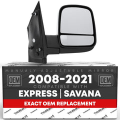 T1A passenger side mirror front view showing full assembly and clean fit