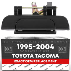 T1A front view handle showing shape and OEM fit, improves tailgate look