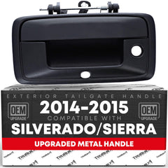 T1A tailgate handle front view showing fit and OEM alignment benefit