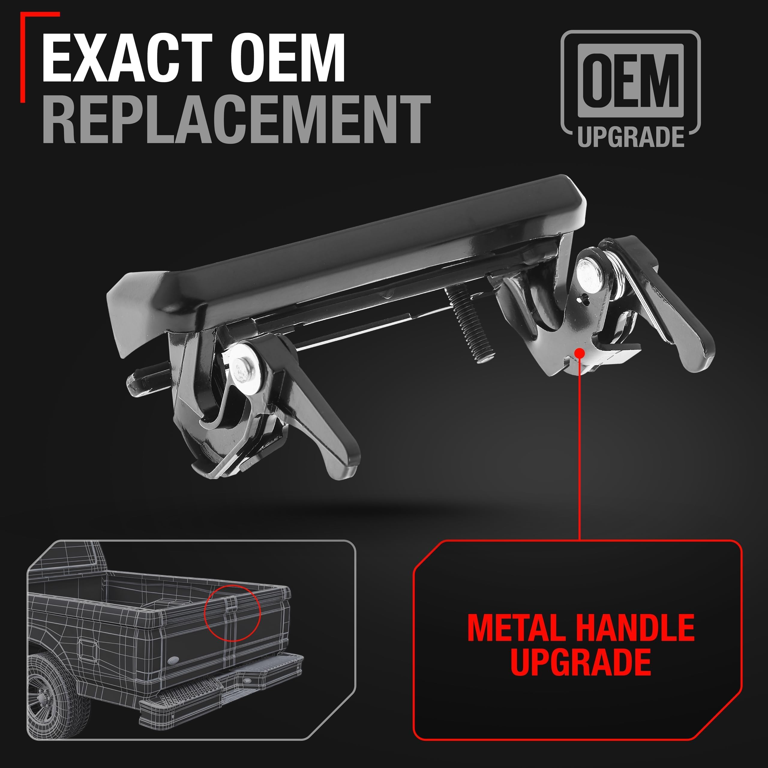 T1A installed on pickup tailgate demonstrating secure operation