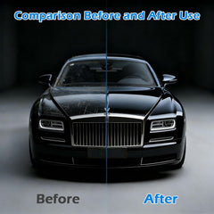 TABOUNTS being applied to a car fender for instant gloss refresh