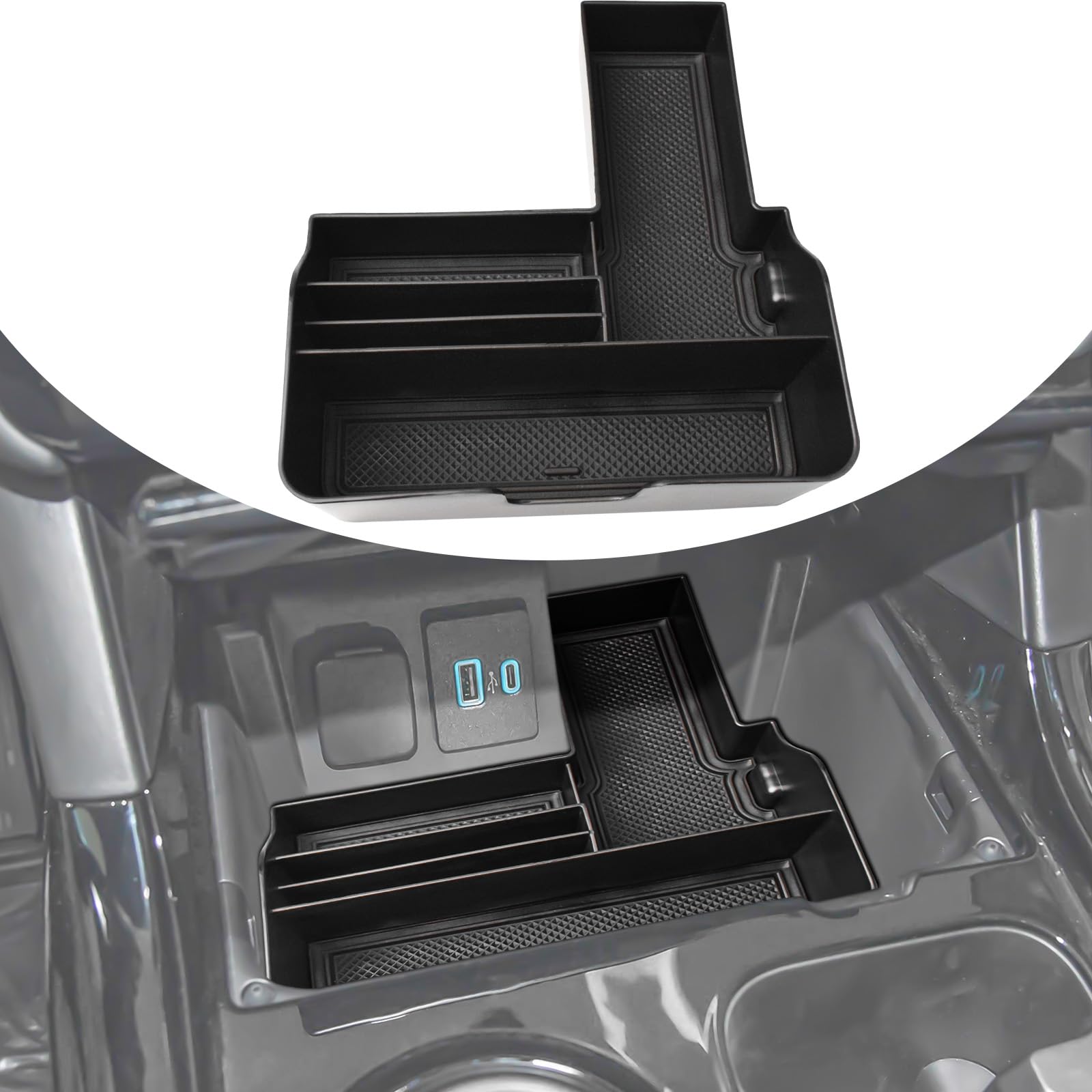 TACOBRO front view of tray showing clean OEM-like fit and instant organization