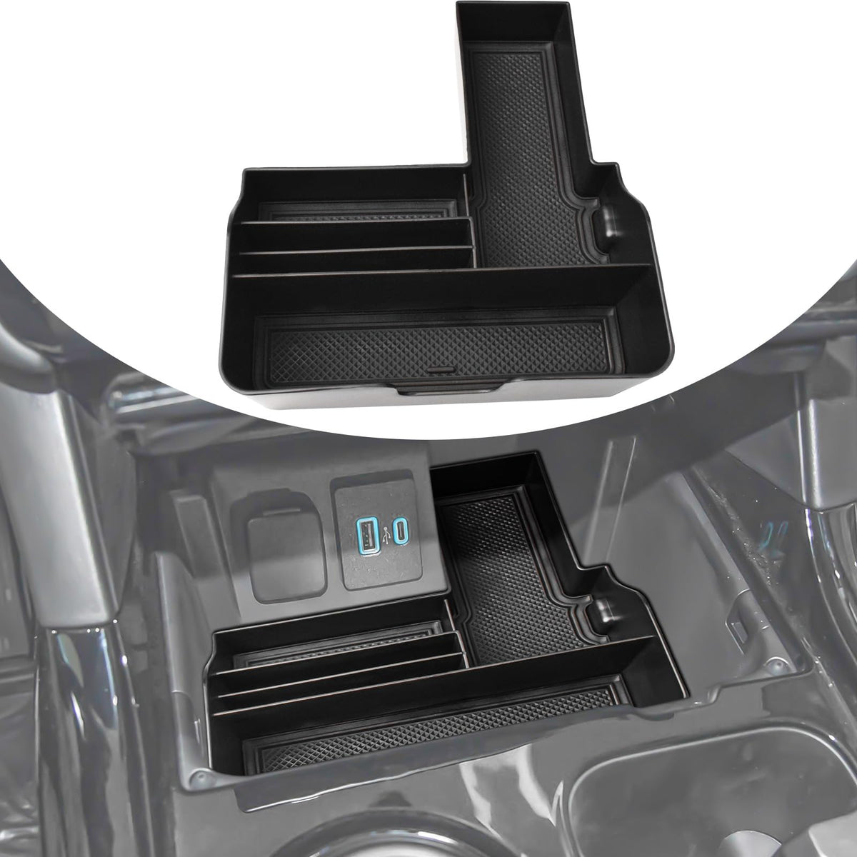 TACOBRO front view of tray showing clean OEM-like fit and instant organization