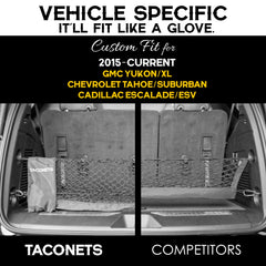 TacoNets hook and grommet detail showing reinforced hardware benefit