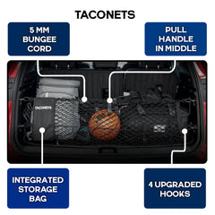 TacoNets side profile envelope pocket holding gear to stop items from sliding