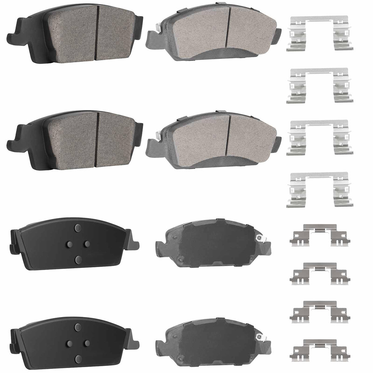 TadaMark front semi-metallic pads packaging showing durable construction benefit