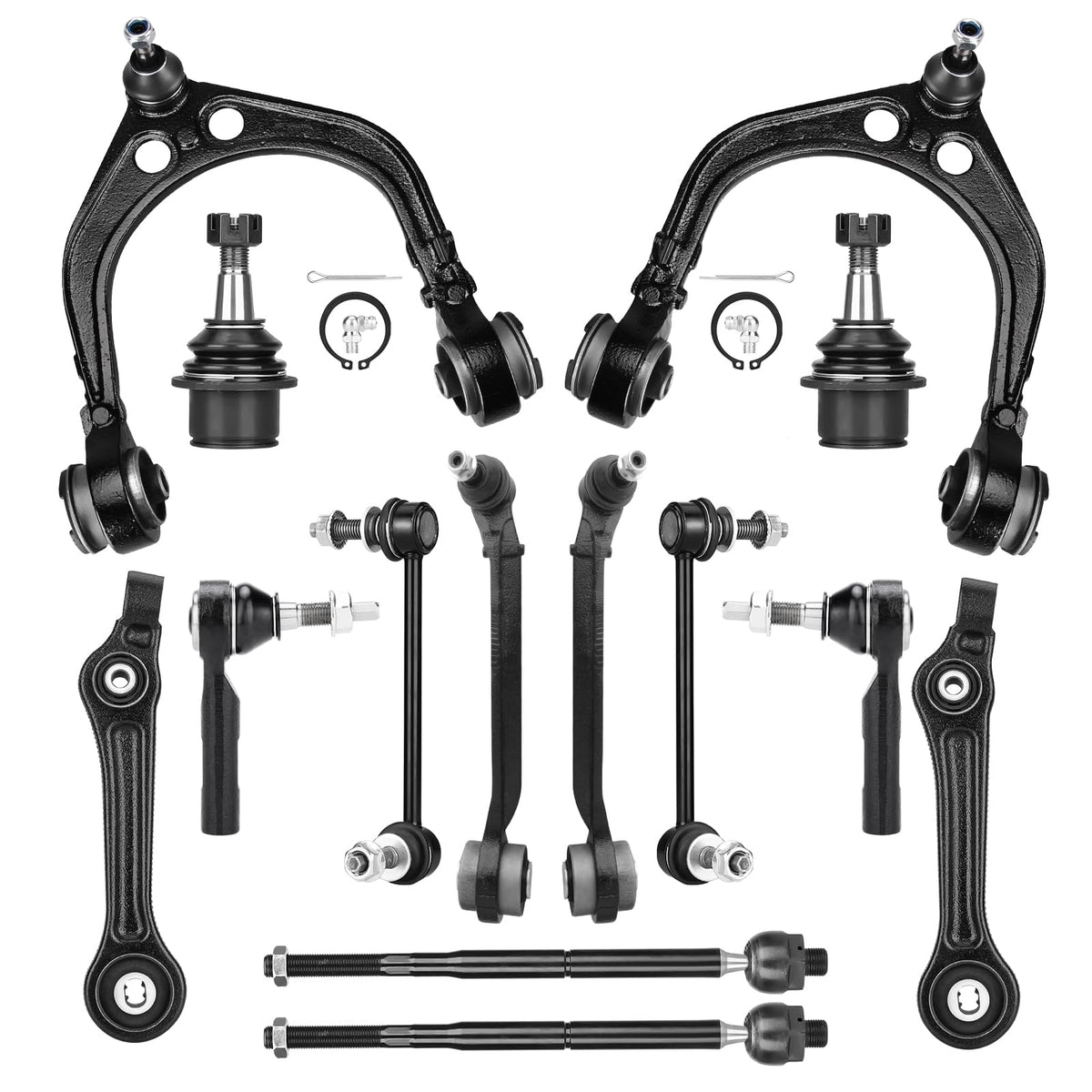 TadaMark front suspension kit packaging showing full 14-piece set and clear contents for easier installation