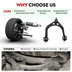 TadaMark tie rod end and ball joint assemblies displayed together to show precise steering linkage replacement
