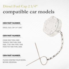 Taesayl cap installed on International filler neck for easy replacement