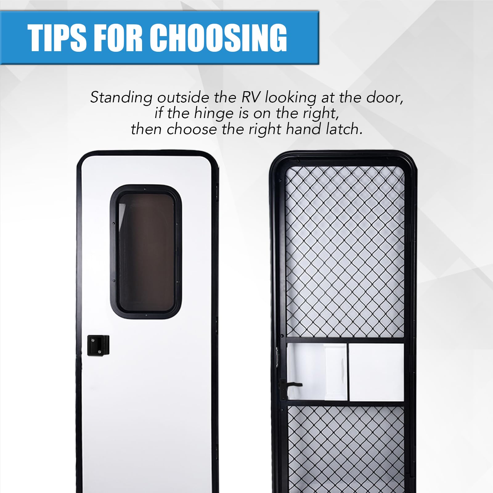 TAGLLY latch installed on RV door demonstrating secure closure during travel and use
