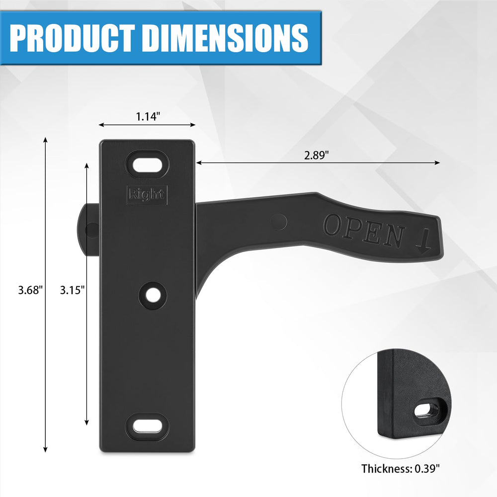 TAGLLY latch beside coin showing scale for proper fit and accurate replacement