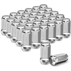 TAGMORE front view 24-piece lug nut set showing chrome finish and full kit benefit