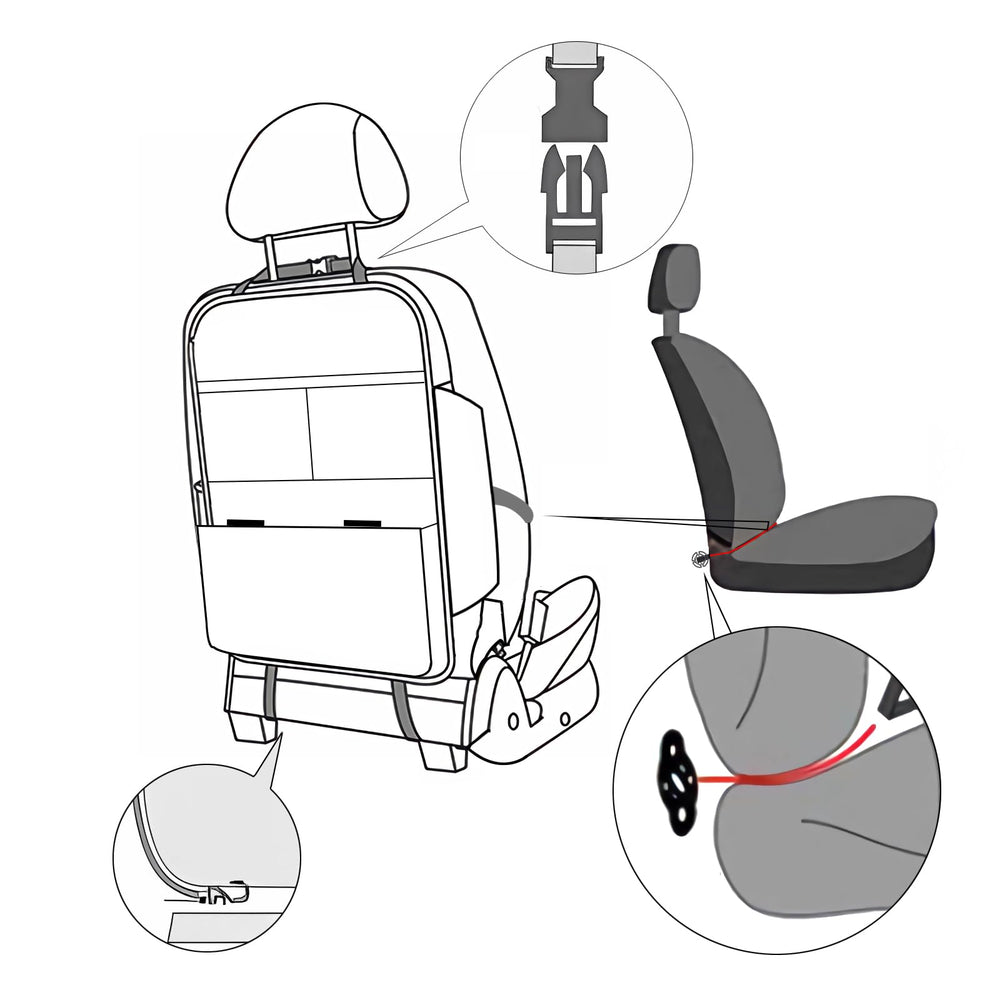 TAIKOO adjustable straps and buckles for fast secure tool-free installation