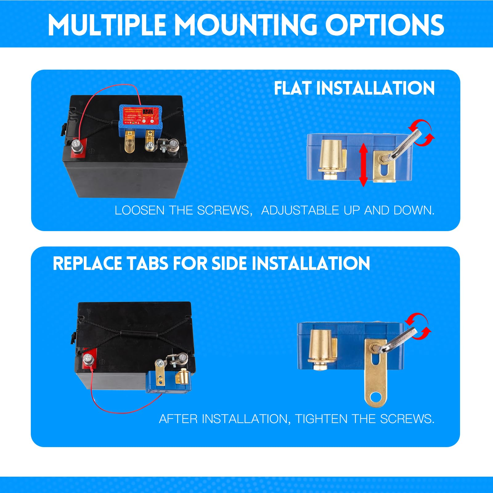 TAINECTC illuminated LED voltage readout giving clear battery status benefit