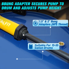 TALFIT handle close-up demonstrating ergonomic grip for reduced operator fatigue