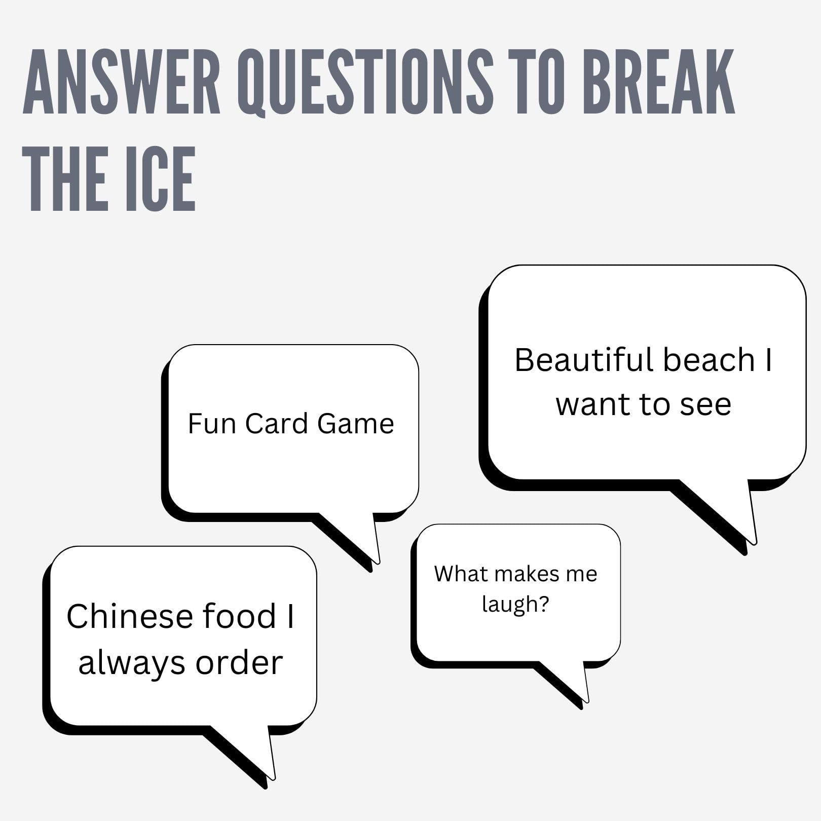 TaliCor Thumball printed questions detail for easy conversation starters