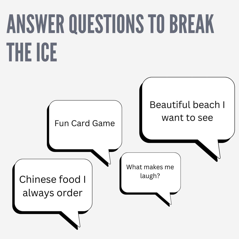 TaliCor Thumball printed questions detail for easy conversation starters