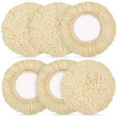 Tallew front view of 6-pack 3-inch wool pads showing compact packaging and benefits