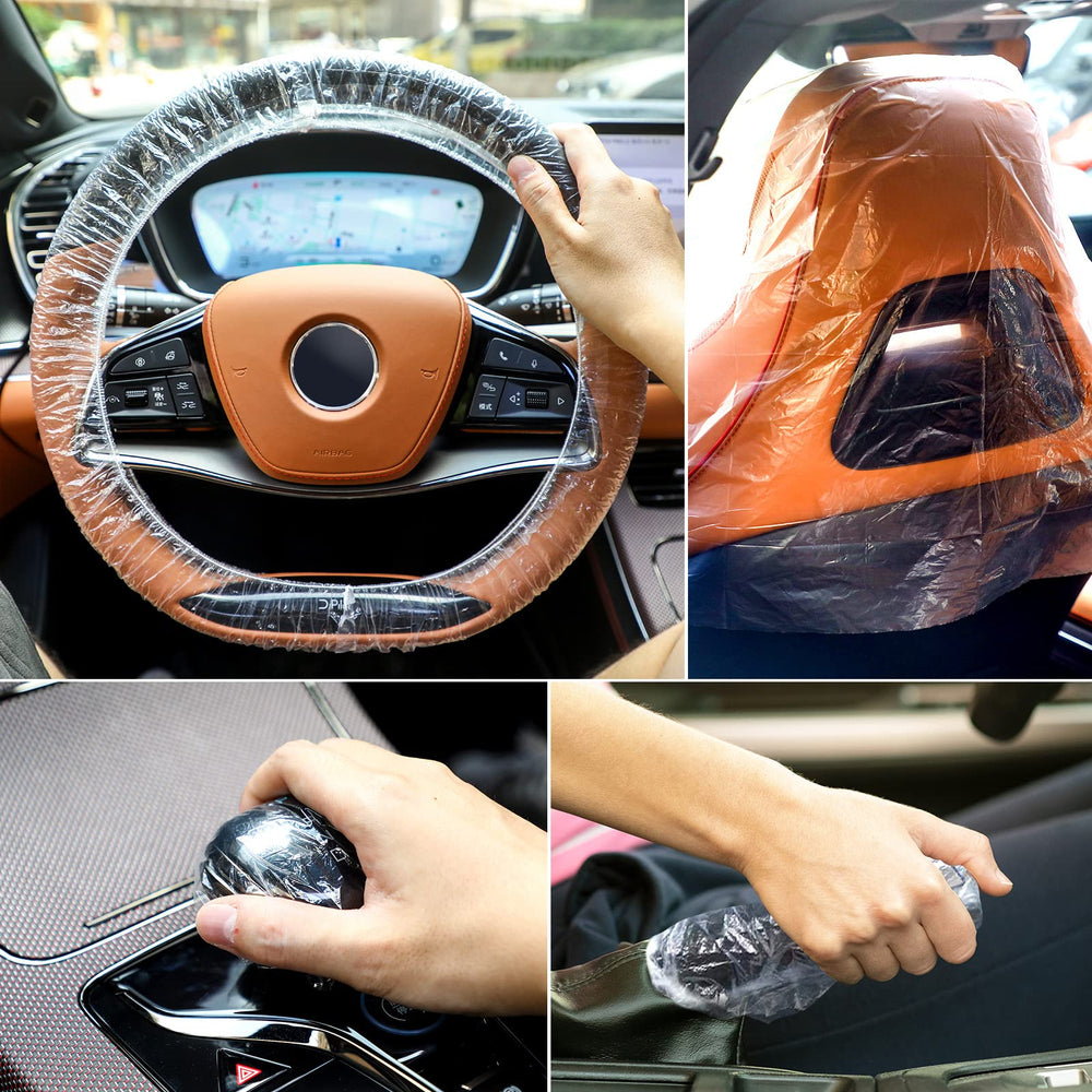 Tallew gear shift and handbrake covers protecting controls from grease
