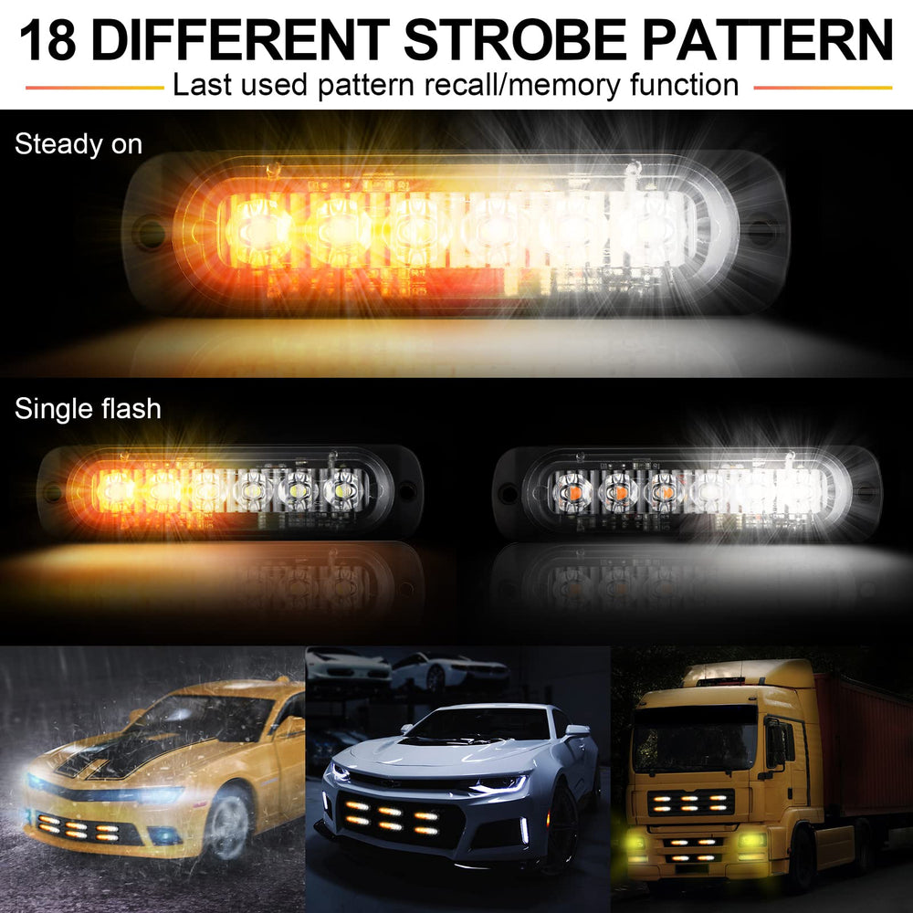 Tallew strobe lights mounted on truck roof showing increased visibility during work operations