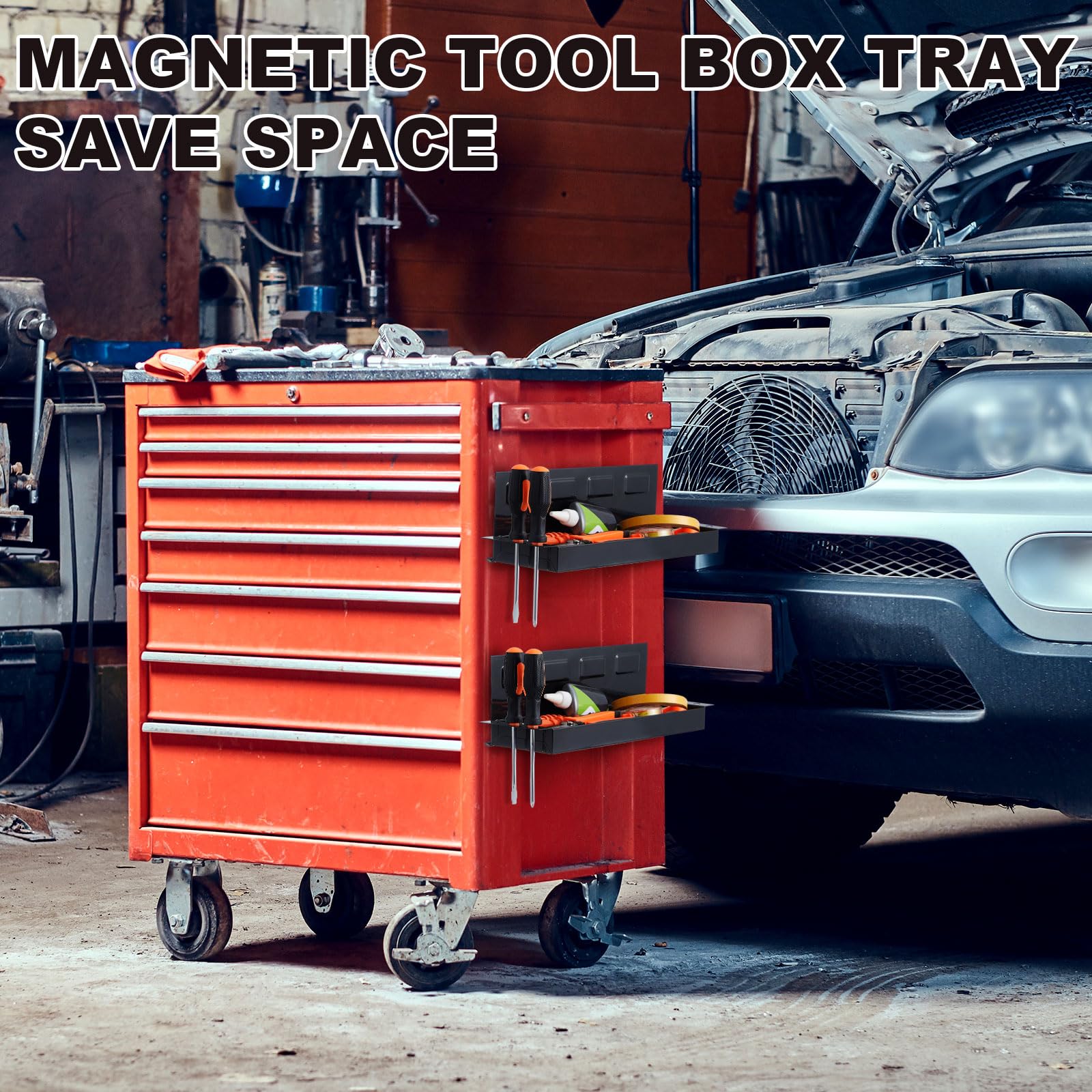 Tandefio workshop installed on toolbox showcasing tidy, space-saving tool organization