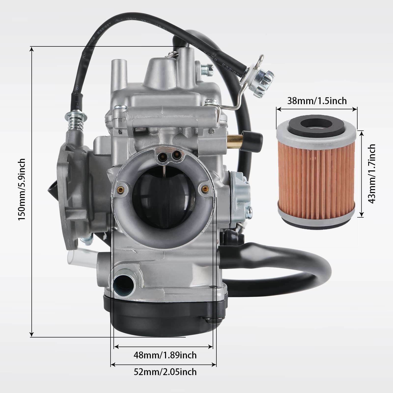 TANG carburetor close-up of jets and screws highlighting precise OEM-calibration benefit
