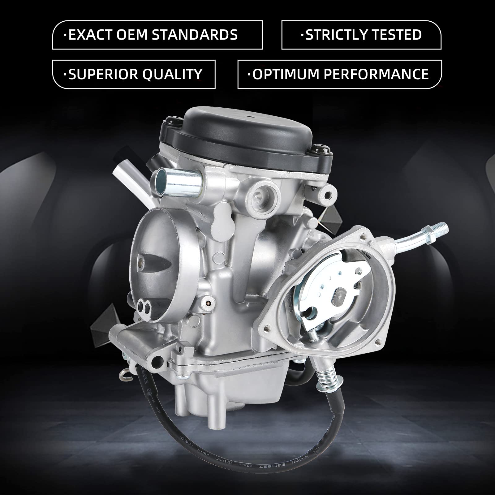 TANG carburetor label and part numbers showing OEM compatibility reassurance