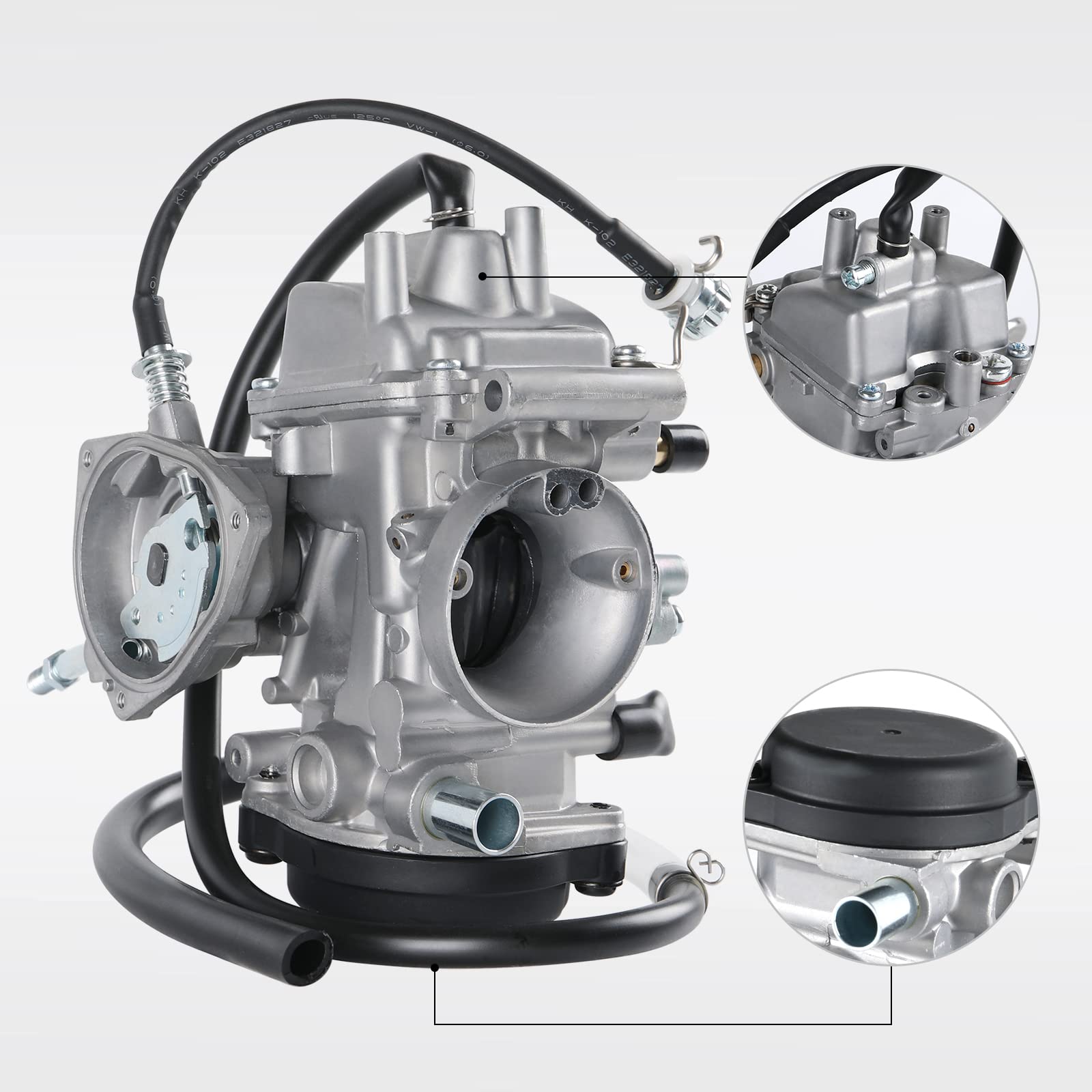 TANG carburetor with air filter fuel filter and brush demonstrating ready-to-install kit