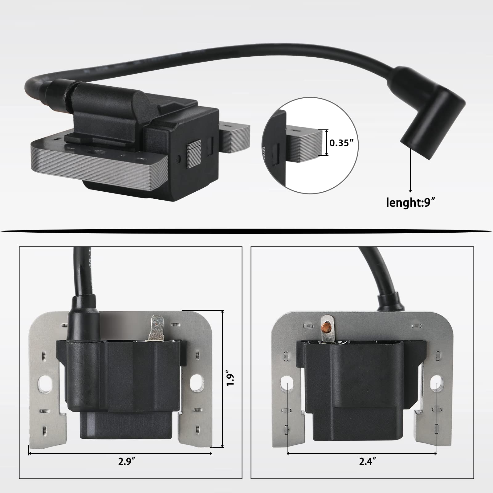 TANG ignition coil side connector terminals visible for secure electrical connection benefit