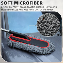 Tanlade duster removing dust from dashboard vents, preserving interior finish