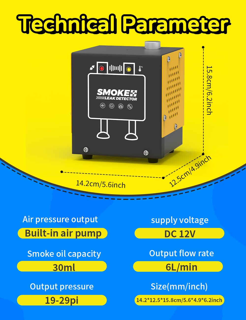 TAOPOWER handheld beside a scale showing 1.9 kg portability and easy transport