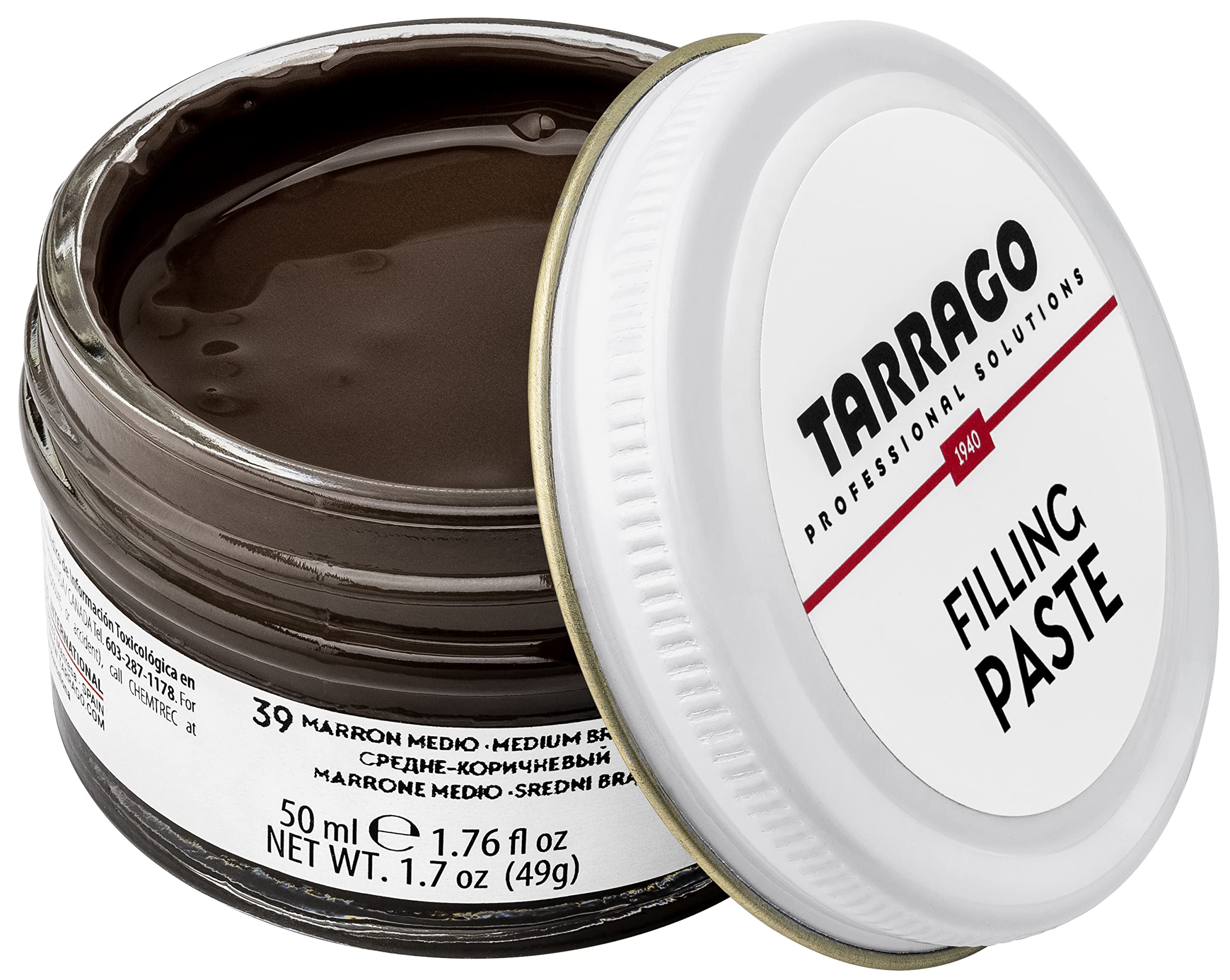 Tarrago front jar showing label and 50ml size for easy identification and quick repairs