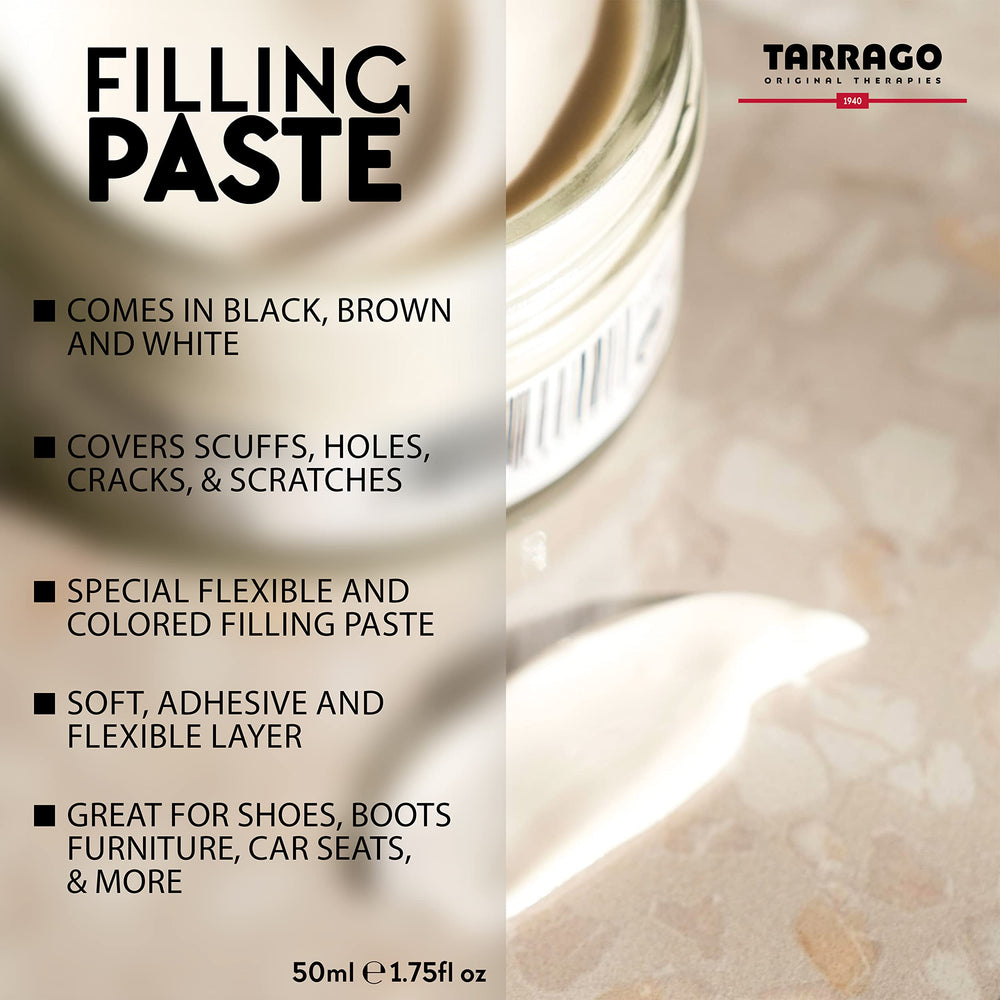 Applying Tarrago paste with spatula showing even layer application for durable repairs
