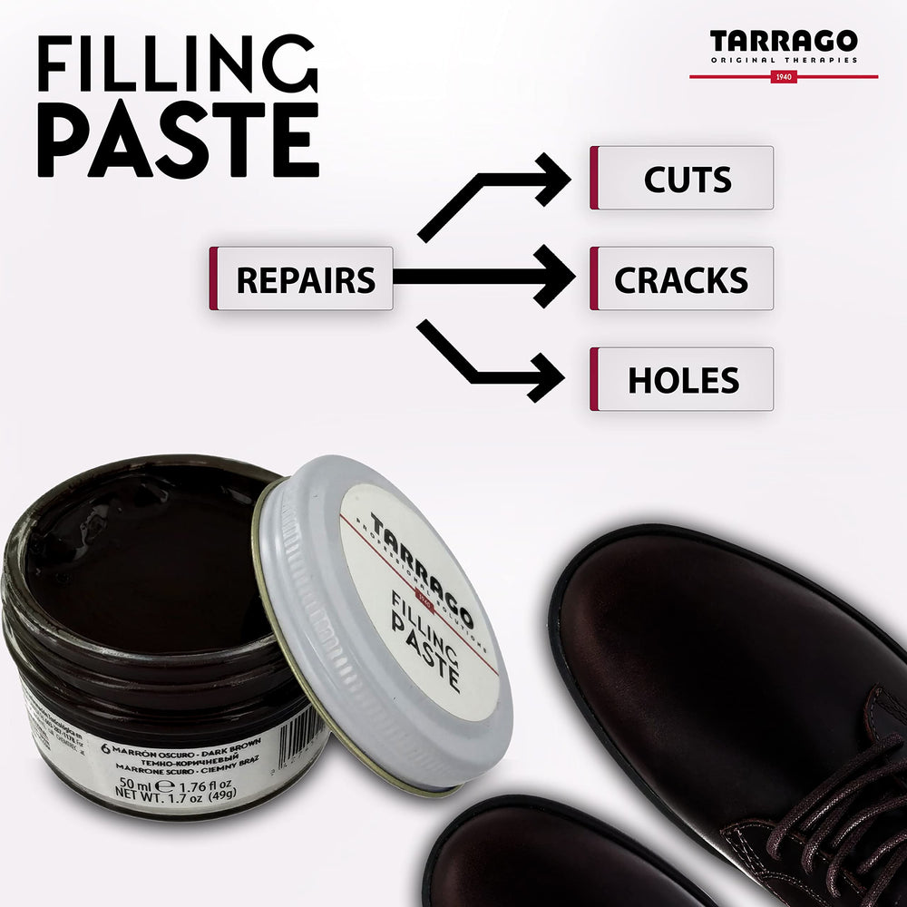 Detail of Tarrago lid and label showing product shade medium brown #39 for accurate matching