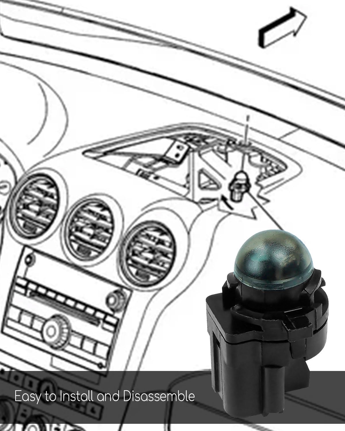 Tavaski sensor concept image with nighttime road emphasizing safer driving